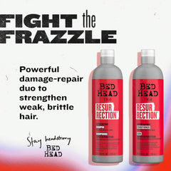 TIGI Bed Head Resurrection conditioner bottle pour signaling deep moisture