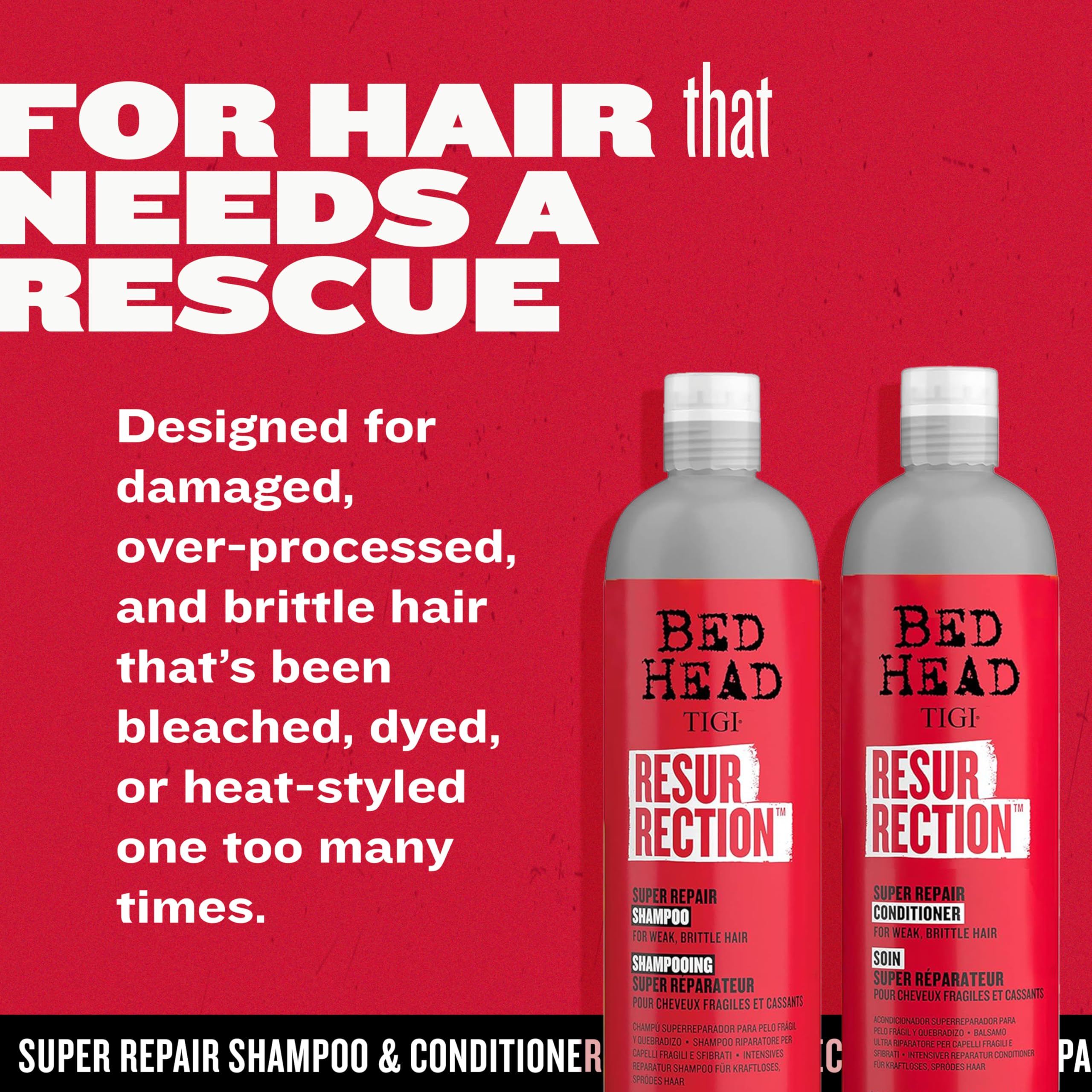 TIGI Bed Head Resurrection duo front view showing at-home salon quality