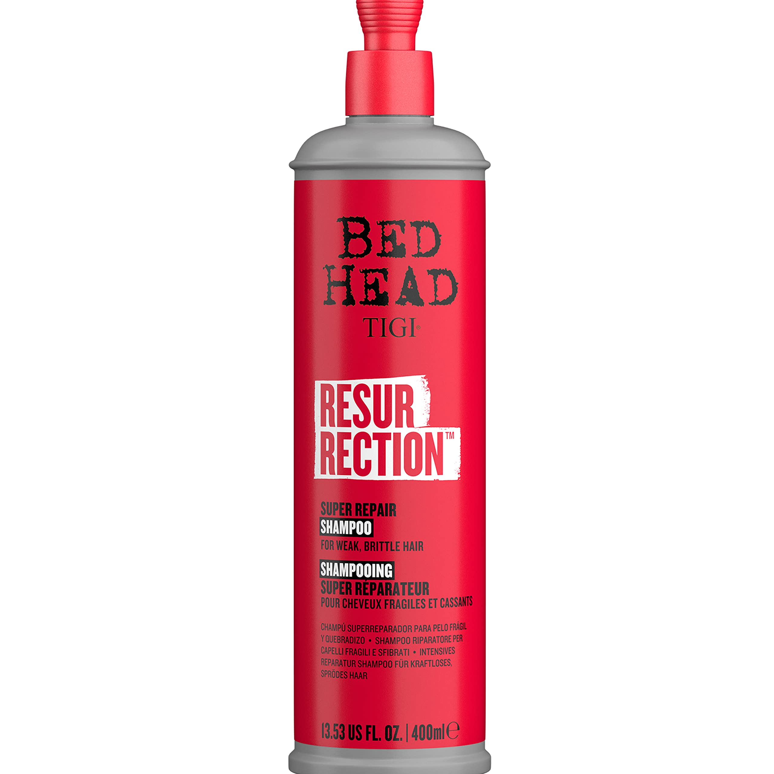 TIGI Bed Head Resurrection Shampoo bottle front view for intensive hair repair