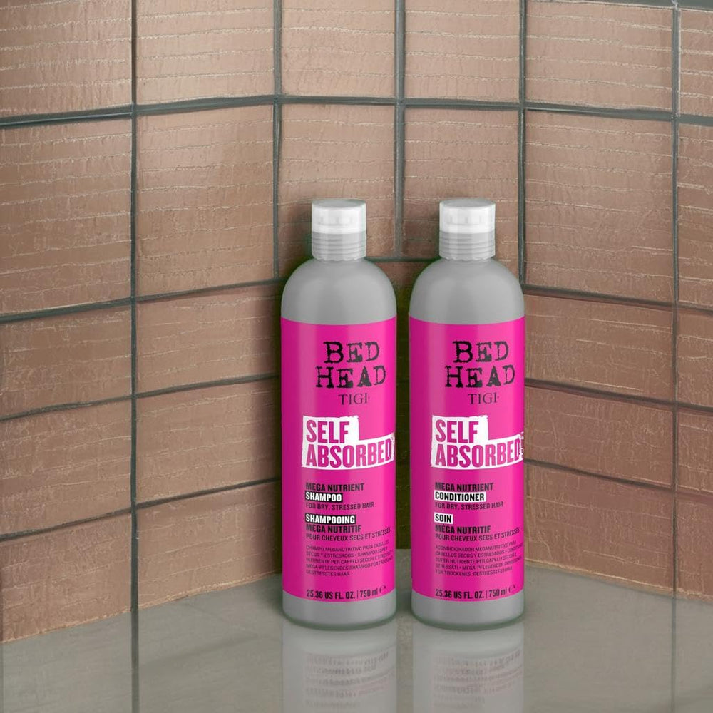 Display of the Bed Head Self Absorbed duo pack for home salon results
