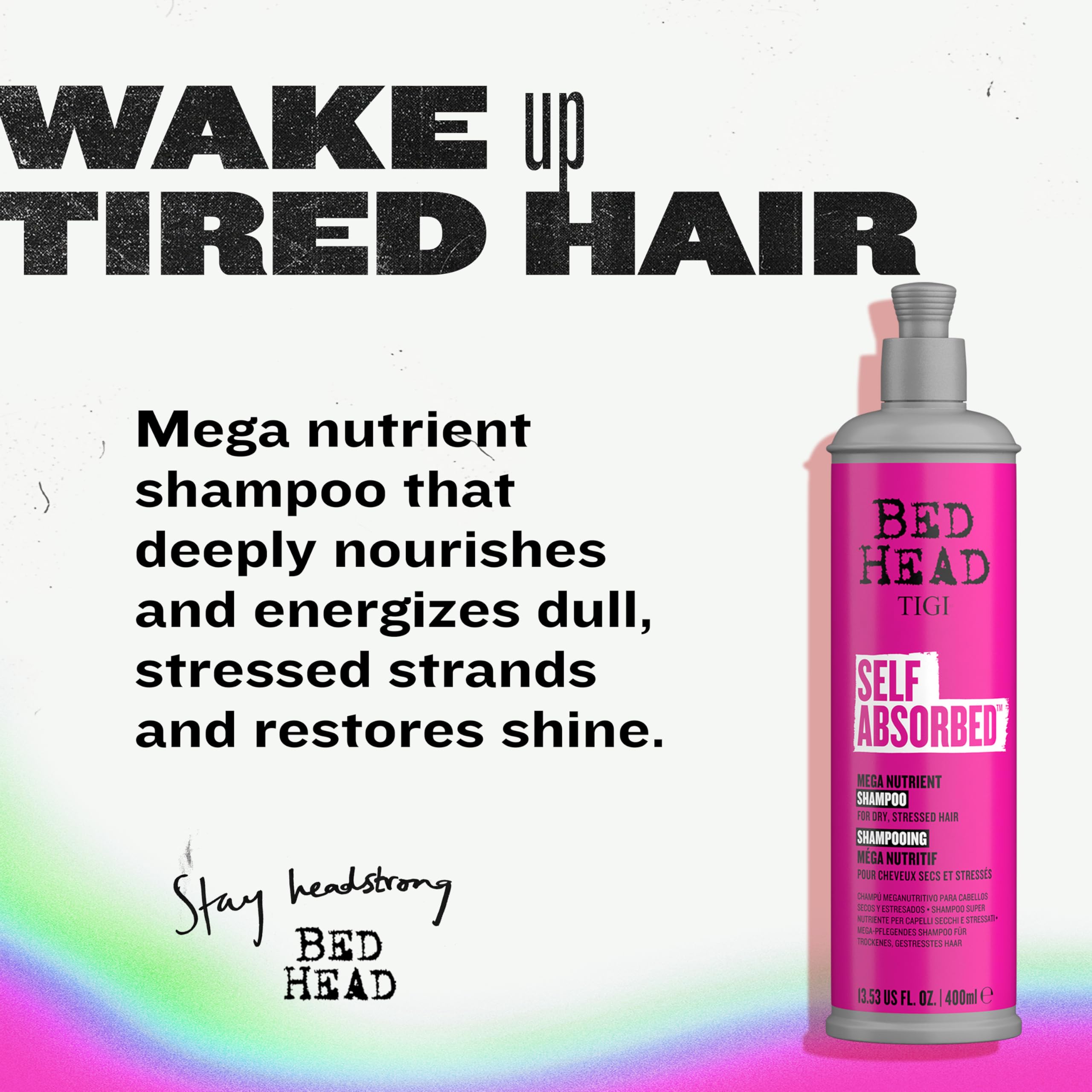 TIGI Bed Head Self Absorbed shampoo lather close-up for refreshing cleanse