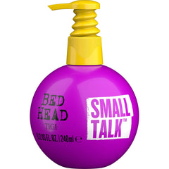 TIGI Bed Head Small Talk Thickening Cream bottle boosts volume and texture.