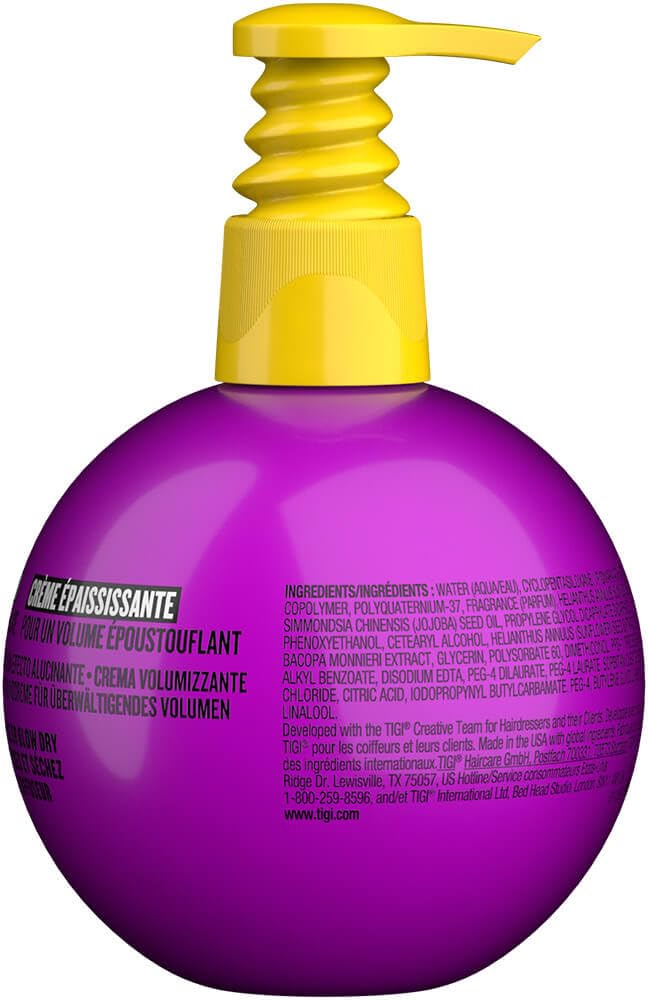 TIGI Bed Head Small Talk Thickening Cream dispense shows salon-style control.