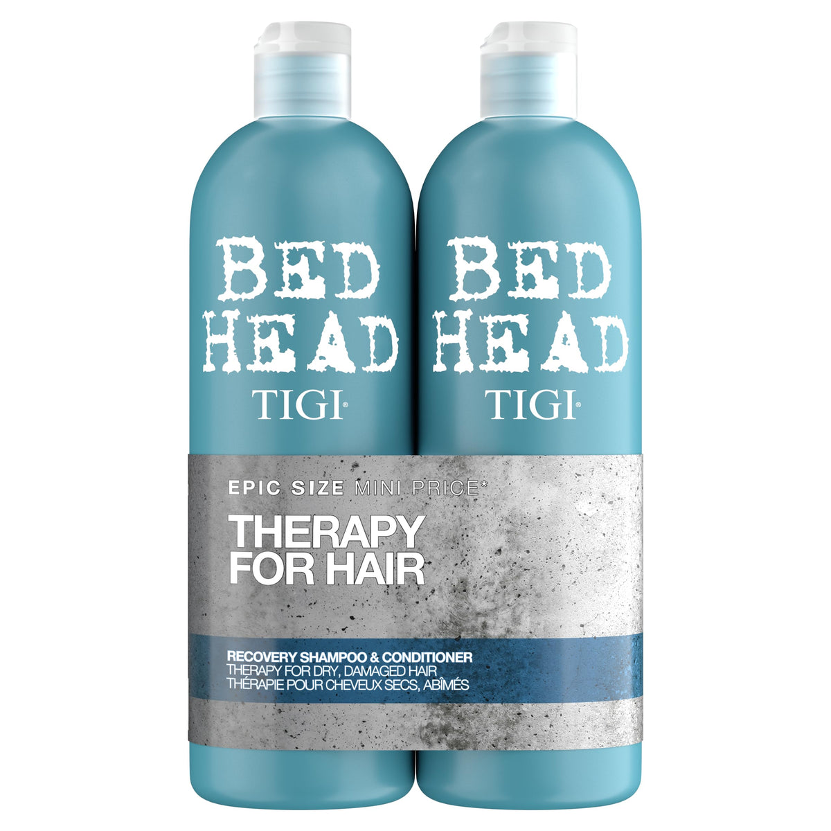 TIGI Bed Head Tween Recovery shampoo bottle highlights moisturizing formula for hydrated hair