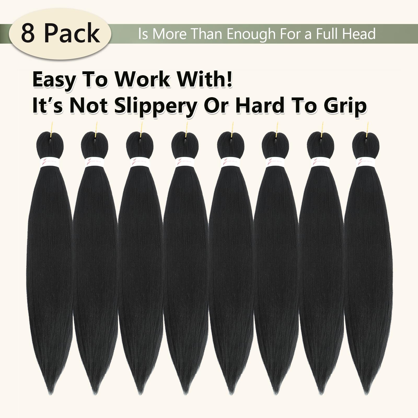 TIHQIEX soft yaki texture offers a silky feel similar to human hair.