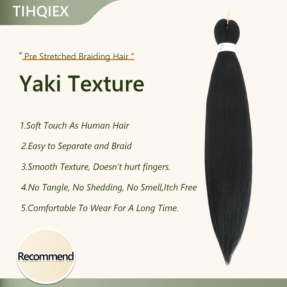 TIHQIEX long 30 inch bundles provide full, voluminous styles.