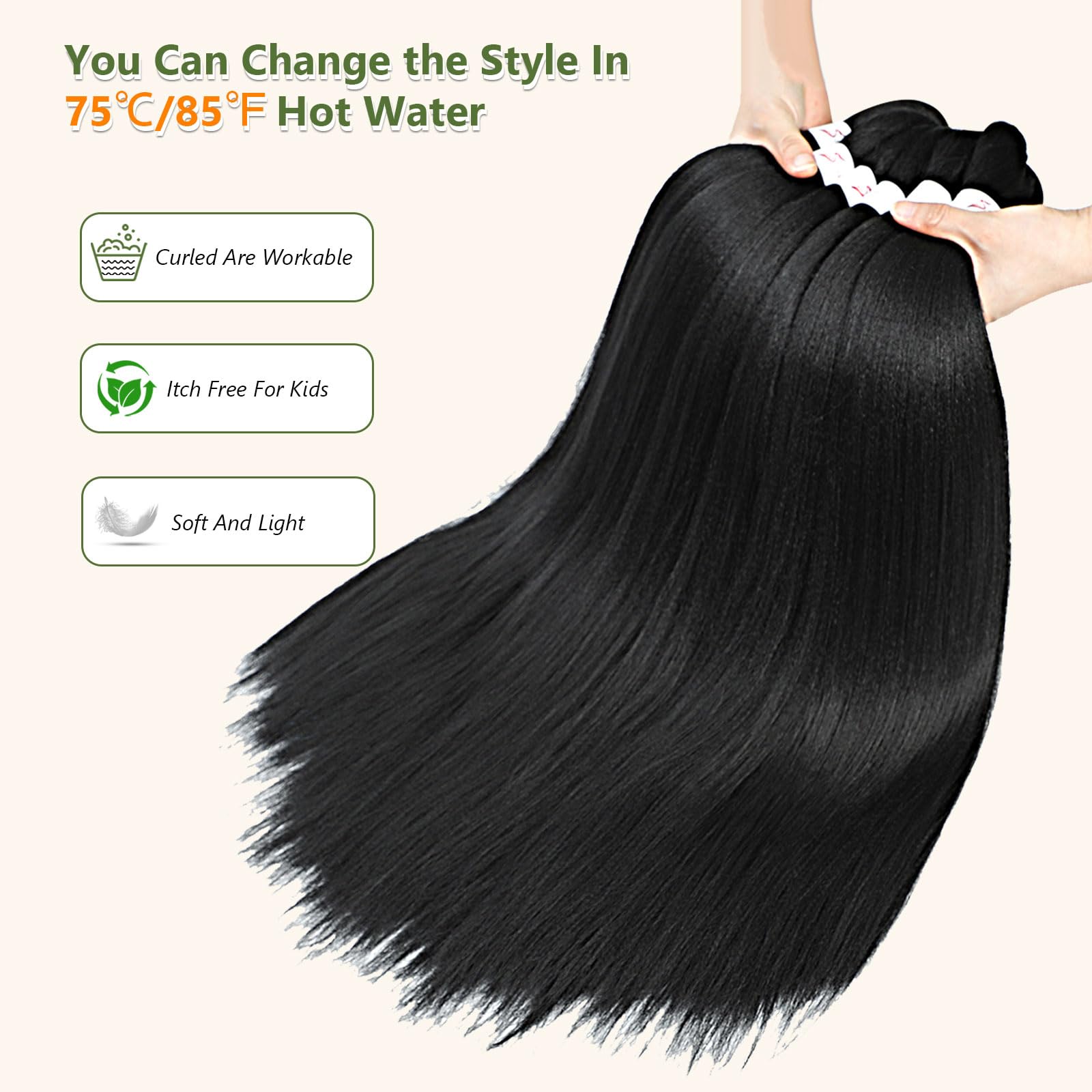 TIHQIEX pre-stretched design saves braid time with even tension.