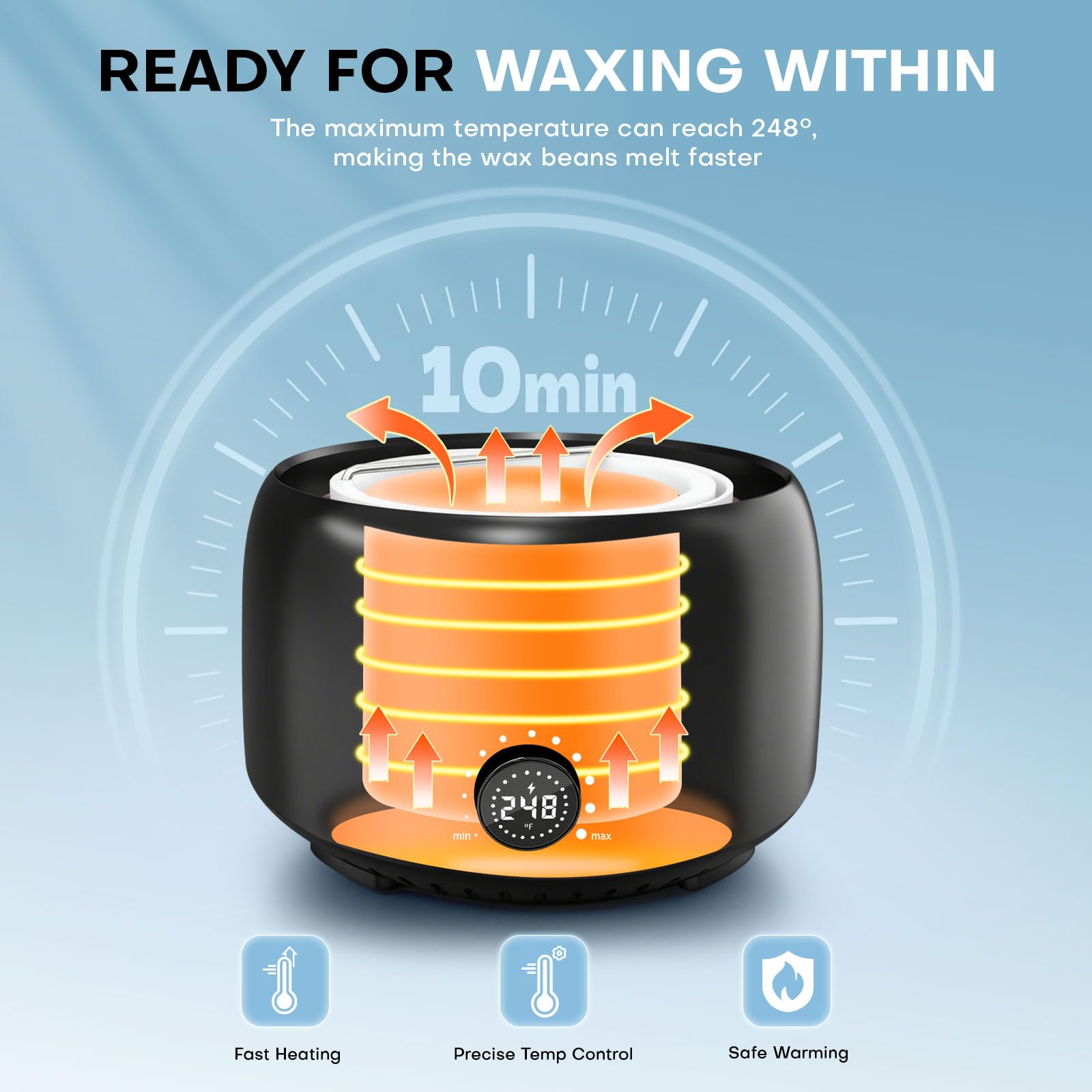 TIKESI aluminum wax pot for even melting and consistent application