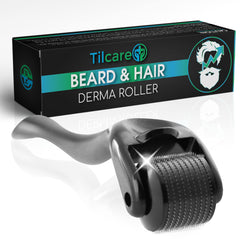 Tilcare Beard Derma Roller closeup 0.25mm for gentle at-home use.