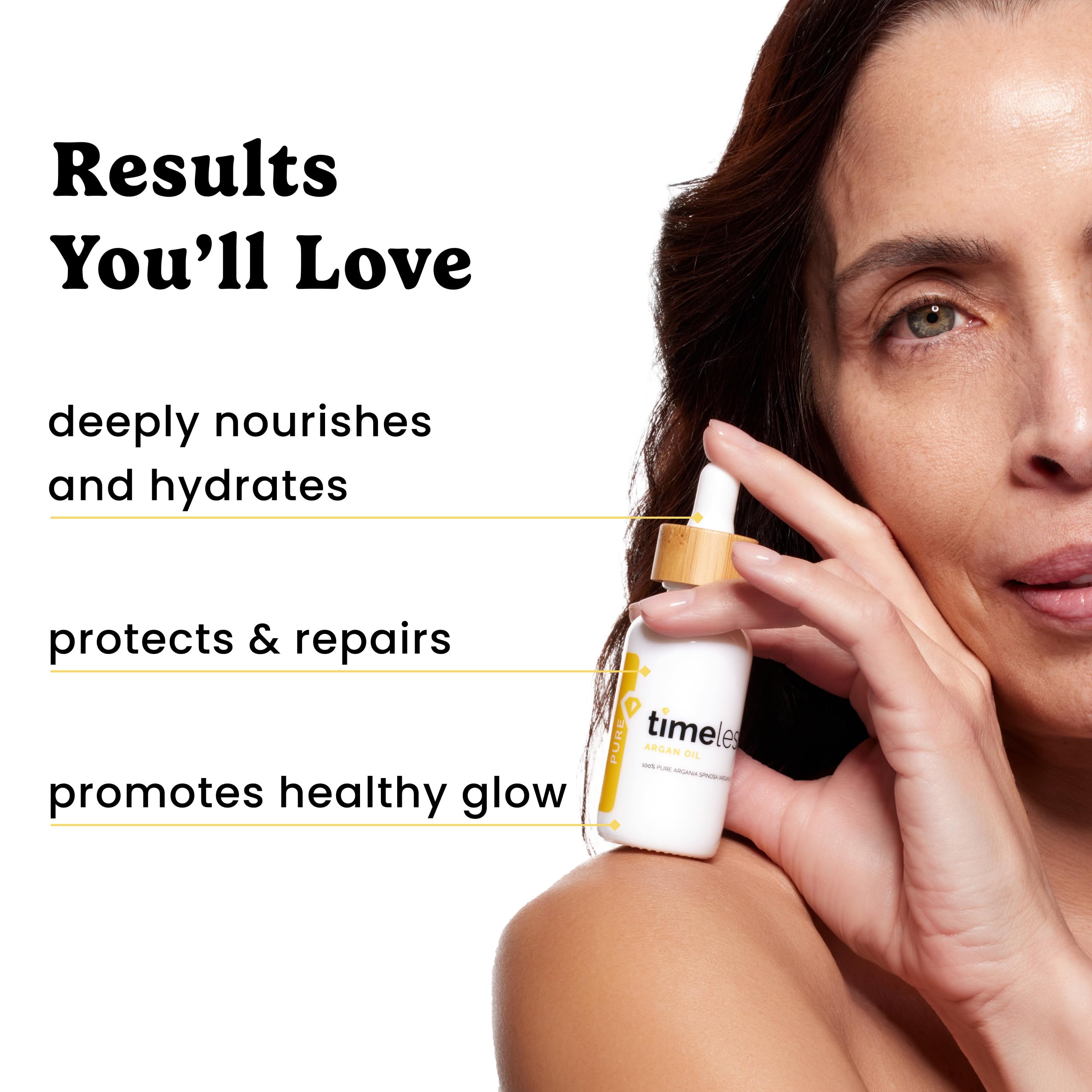 Timeless Skin Care Argan Oil with moisturizer demonstrates easy blend