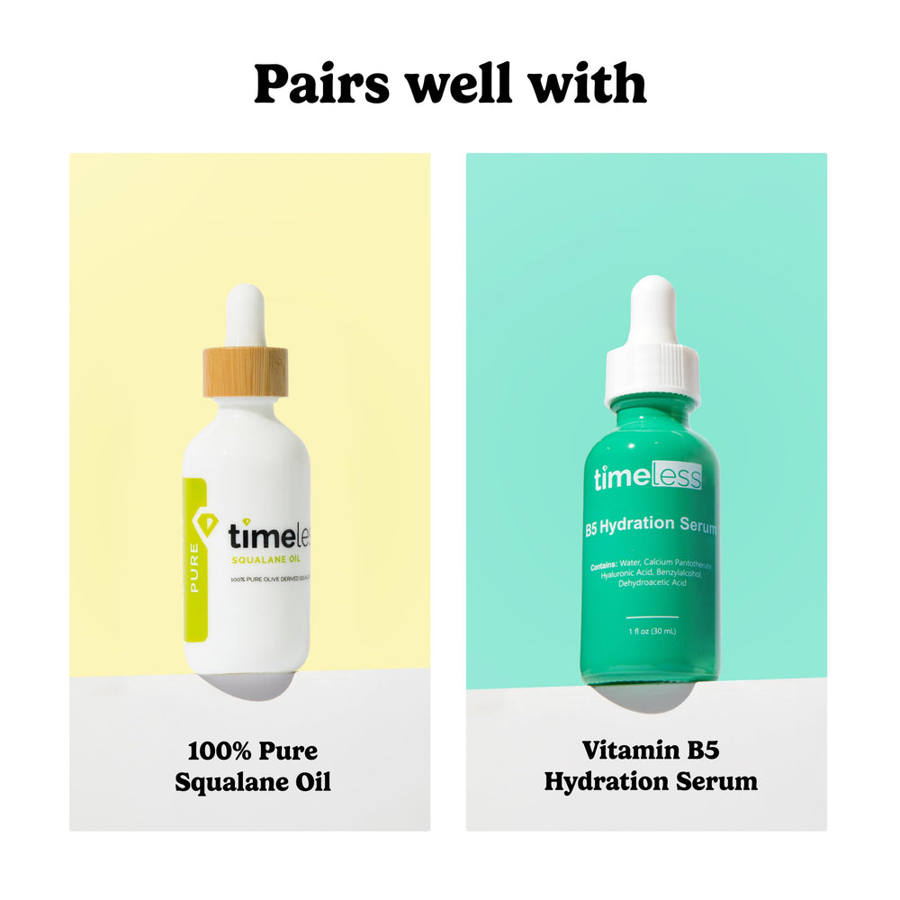 Cruelty-free label on Timeless Hyaluronic Acid bottle