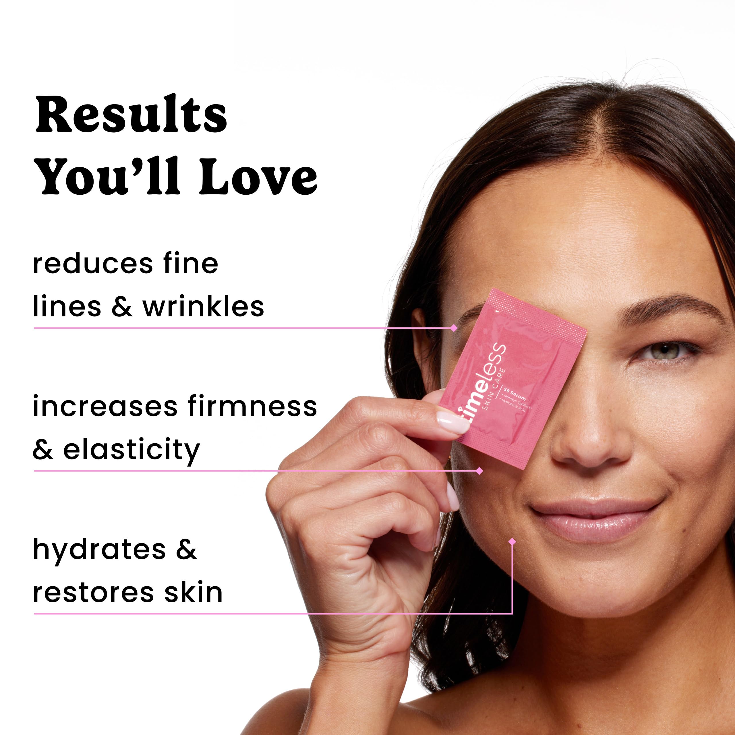Drop of Timeless Matrixyl Synthe’6 Serum on skin indicates hydration in-use