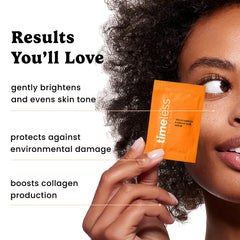 Timeless Skin Care serum texture swirl on surface suggesting lightweight formula