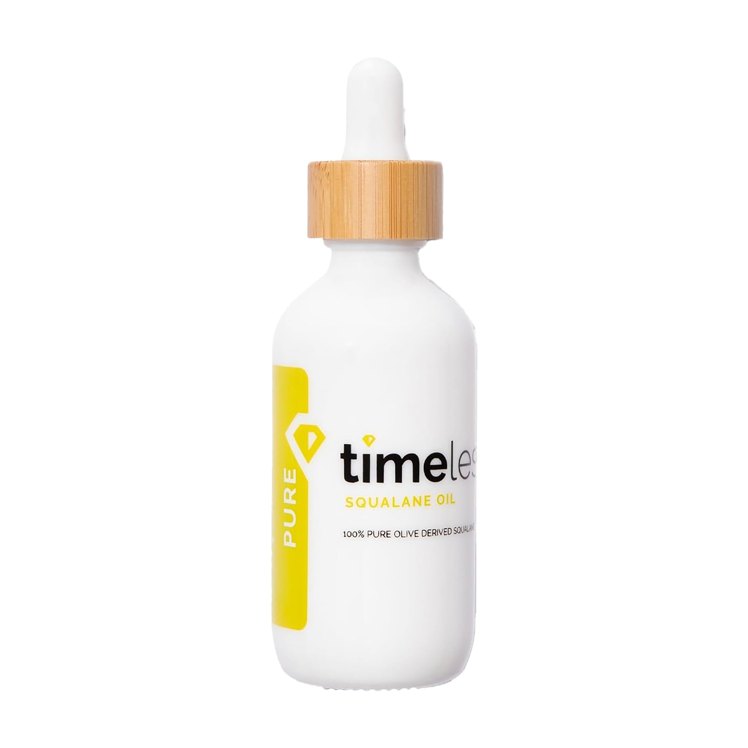 Timeless Skin Care Squalane Oil bottle front for fragrance-free hydration.