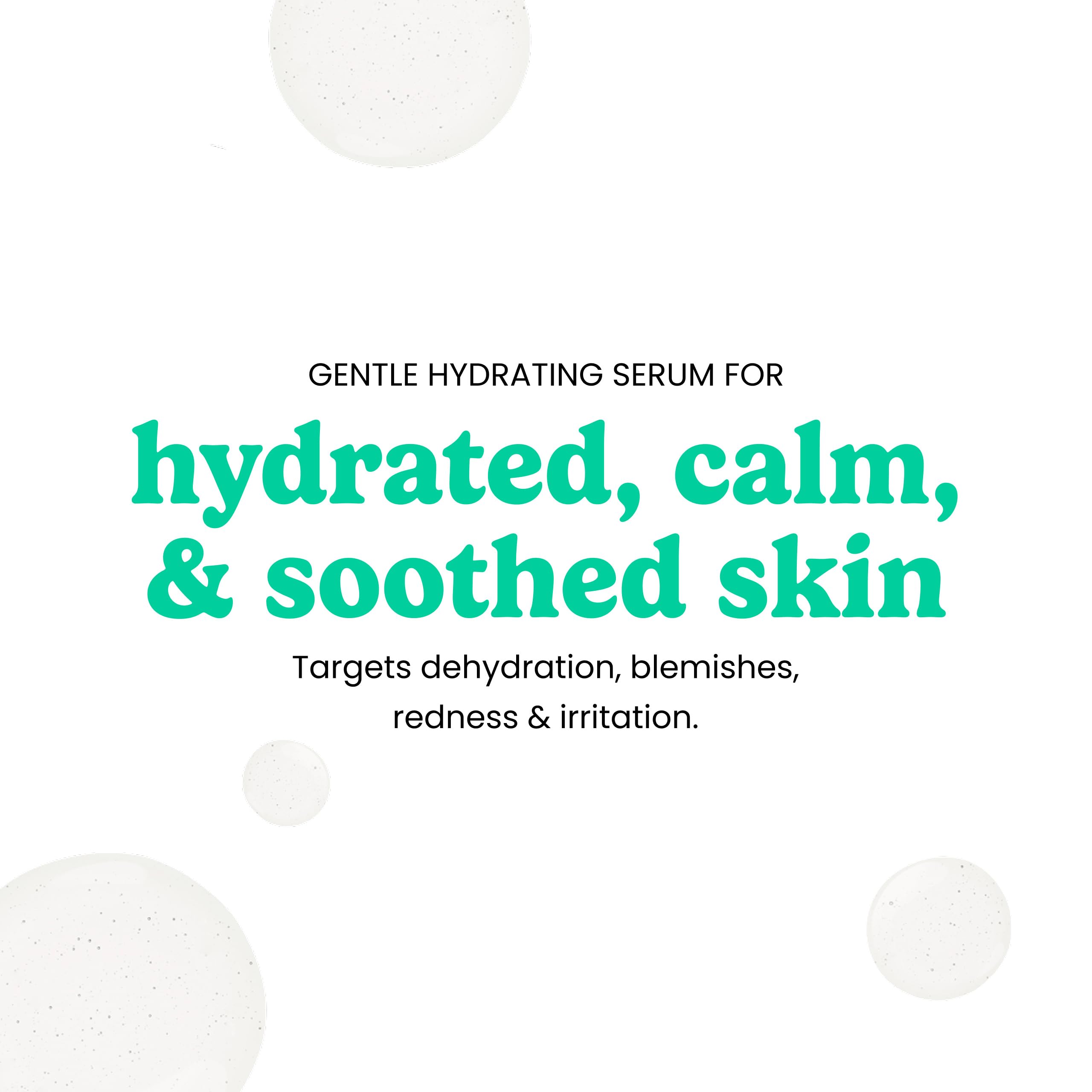 Timeless Skin Care Vitamin B5 Serum hyaluronic acid graphic highlights moisture for a hydrated look.