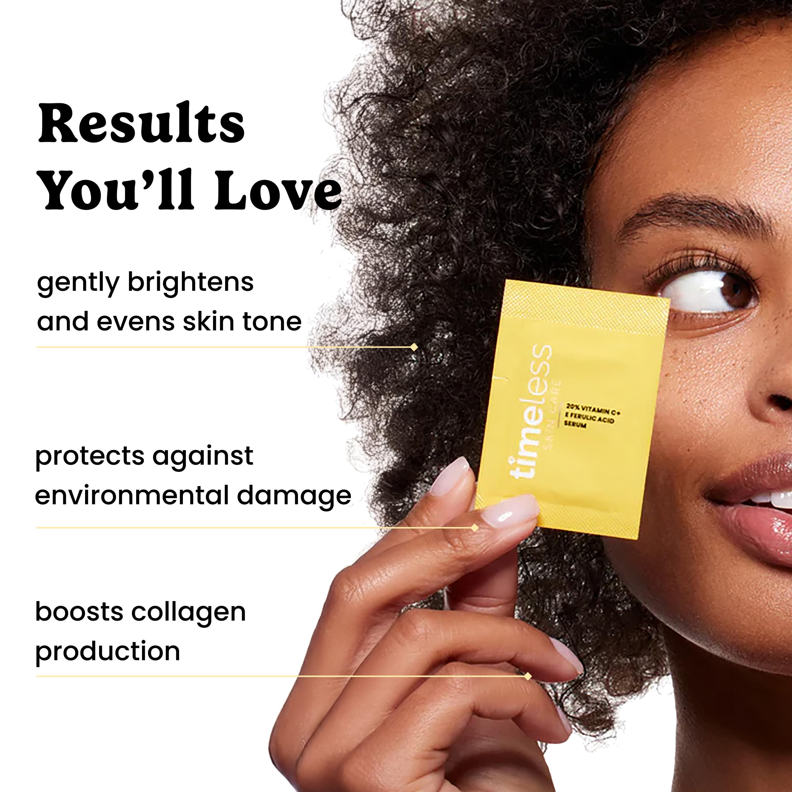 Timeless Skin Care Vitamin C Serum fragrance-free packaging and minimalist design.