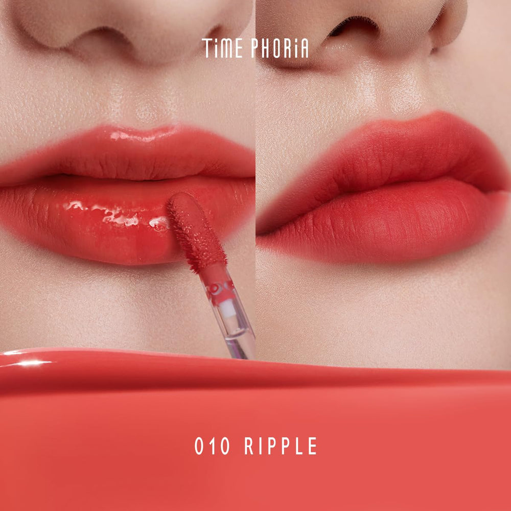 TIMEPHORIA Altera Lip Tint 010 Ripple side view highlights seamless blend for natural lips