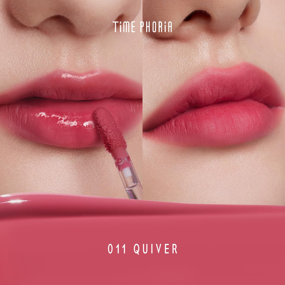TIMEPHORIA Altera lip tint Quiver: watery formula transforms to matte on lips