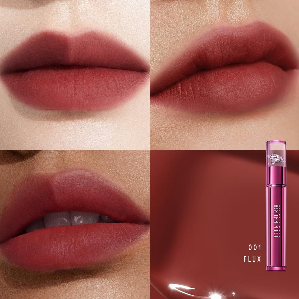 TIMEPHORIA Altera lip application close-up highlighting smooth non-sticky feel