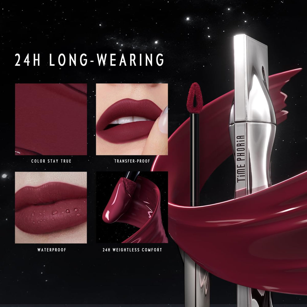 TIMEPHORIA Eternal Lip Matte 08 Avaris 12-shade collection display concept