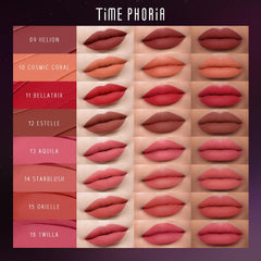 TIMEPHORIA Nebula Velvet Lip Cream ironed lip effect close-up blurs lip lines