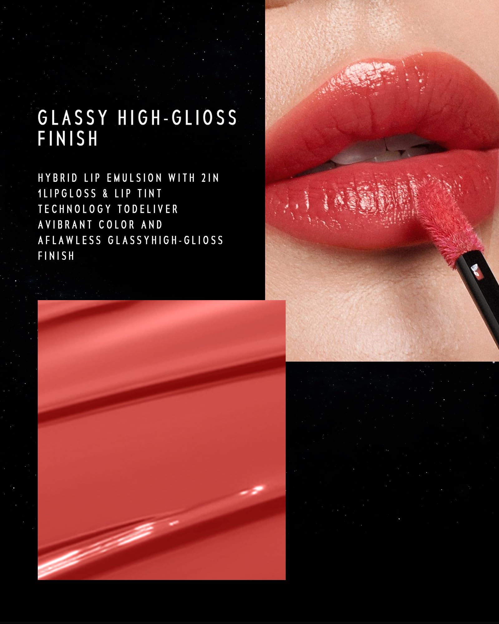 Timephoria Stellar Dust Lip Stain 004 Mauvion yields smudge-resistant color after meals.