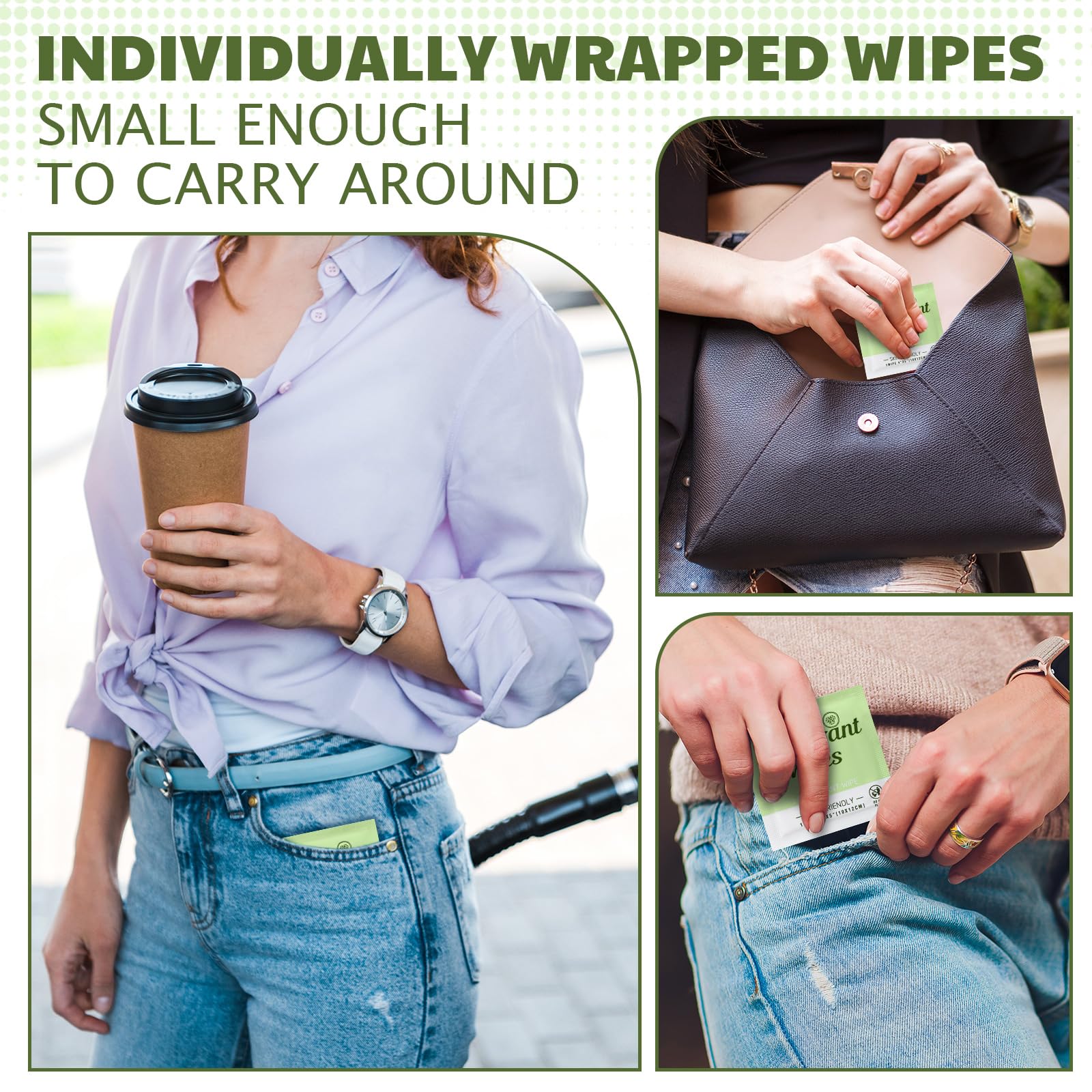 The Timgle gym bag ready wipes fit neatly in a gym bag.
