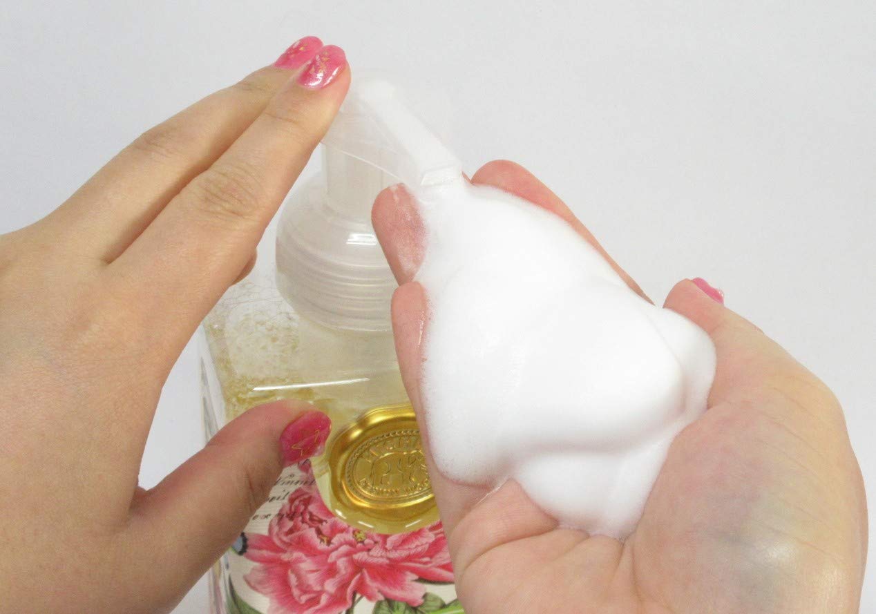 TIMOTHY OF ST LOUIS Country Life foaming soap closeup showing rich lather for hands