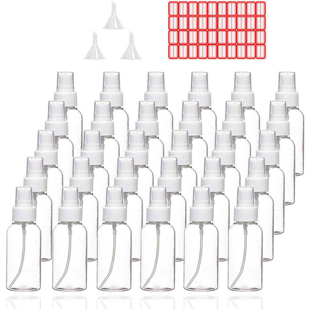 TINFO 30ml clear spray bottle for travel and precise mist.