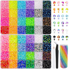 TINKRSTUFF two boxes of 3mm and 5mm rhinestones for versatile DIY crafts.