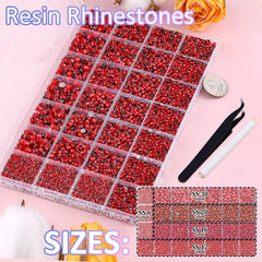 TINKRSTUFF 28-grid rhinestones box shown for easy selection.
