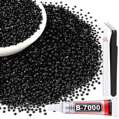 TINKRSTUFF 6000pcs 3mm black rhinestones for bold sparkle on crafts