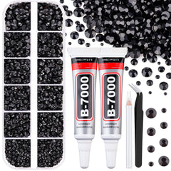 TINKRSTUFF 6100pcs rhinestones kit with black diamonds for bedazzling crafts
