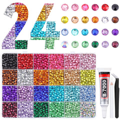 TINKRSTUFF 6600pcs rhinestones in mixed colors for vibrant DIY crafts.