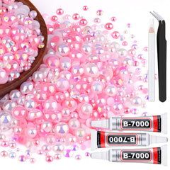 TINKRSTUFF 80g flatback pearls and rhinestones for elegant nails and crafts