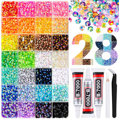 TINKRSTUFF 8500pcs resin rhinestones 5mm for bold, sparkling crafts.