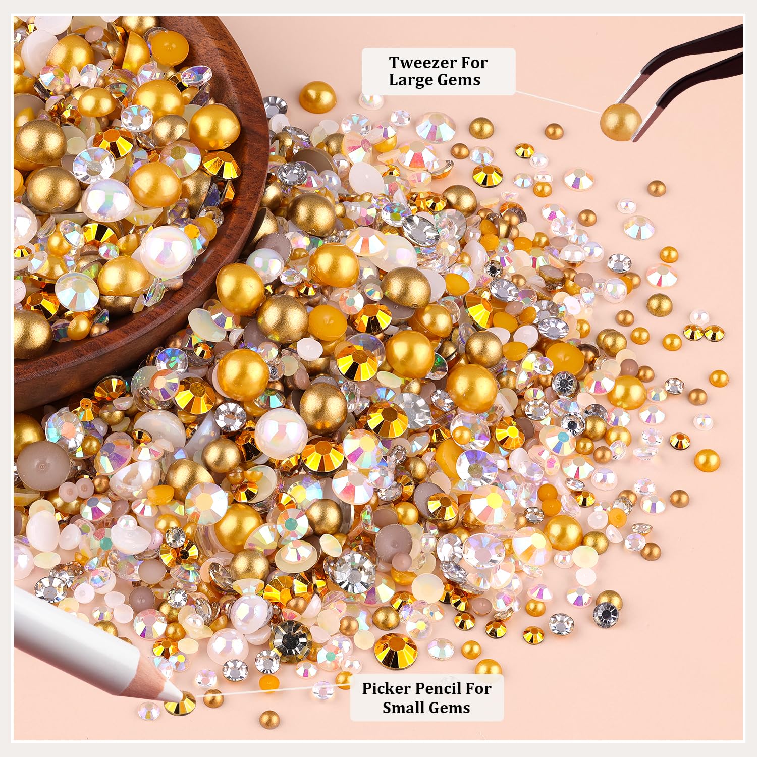 TINKRSTUFF ABS resin pearls and rhinestones deliver durable sparkle for crafts.