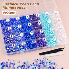 TINKRSTUFF ABS resin rhinestones in dark blue with AB shine for sparkle.