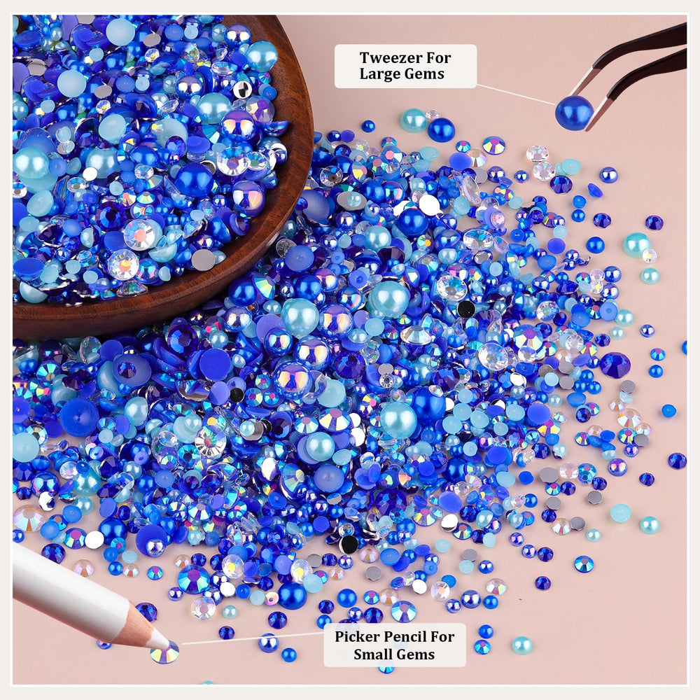 TINKRSTUFF premium ABS resin pearls and rhinestones for durable shine.