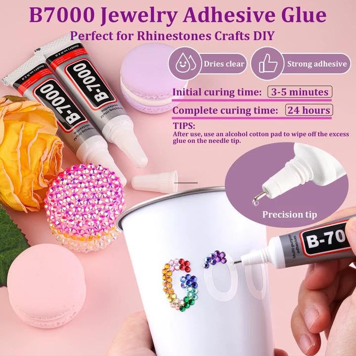 TINKRSTUFF B7000 clear glue with precision needle for clean adhesion