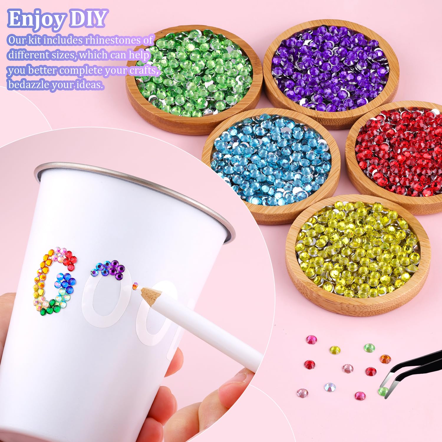 TINKRSTUFF clear B7000 glue dries transparent for clean jewelry embellishments.