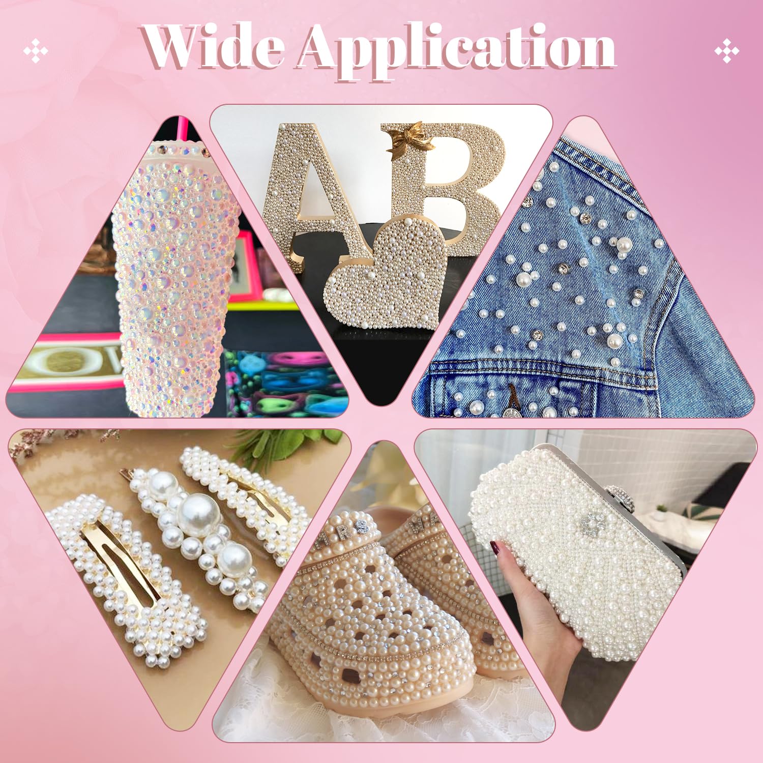 TINKRSTUFF beige AB pearls 6mm grid bold focal points for statement designs.