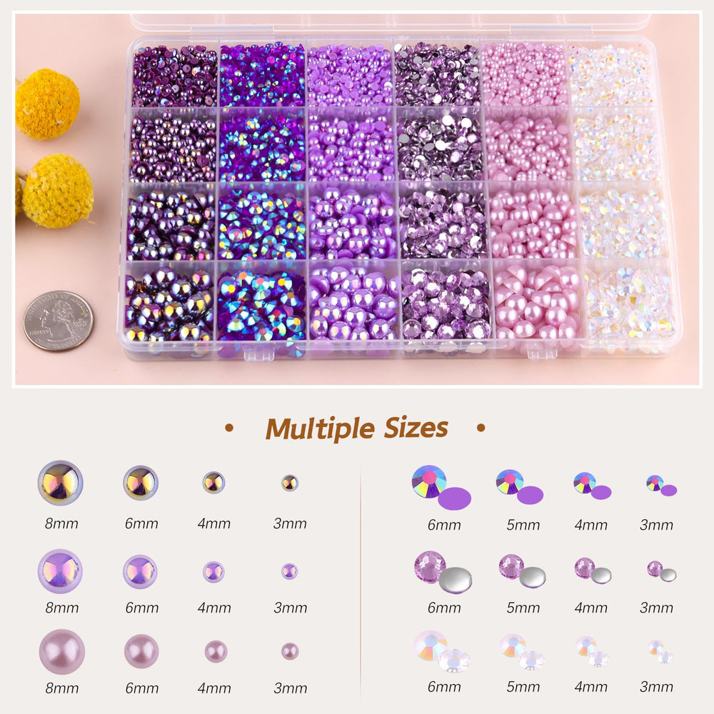 TINKRSTUFF flatback pearls and rhinestones with tools for easy bead placement.