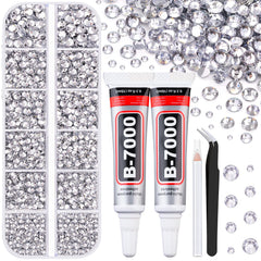TINKRSTUFF flatback rhinestones 12-grid box adds sparkle to crafts and nails