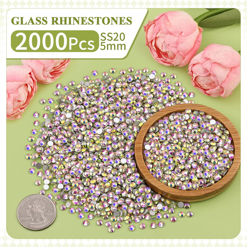TINKRSTUFF glass rhinestones Crystal AB on a craft project show durability and shine.