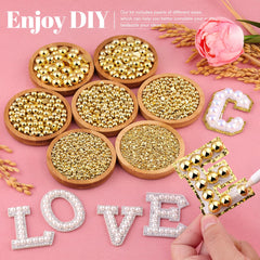 TINKRSTUFF gold flat-back pearls 4mm create eye-catching jewelry components.