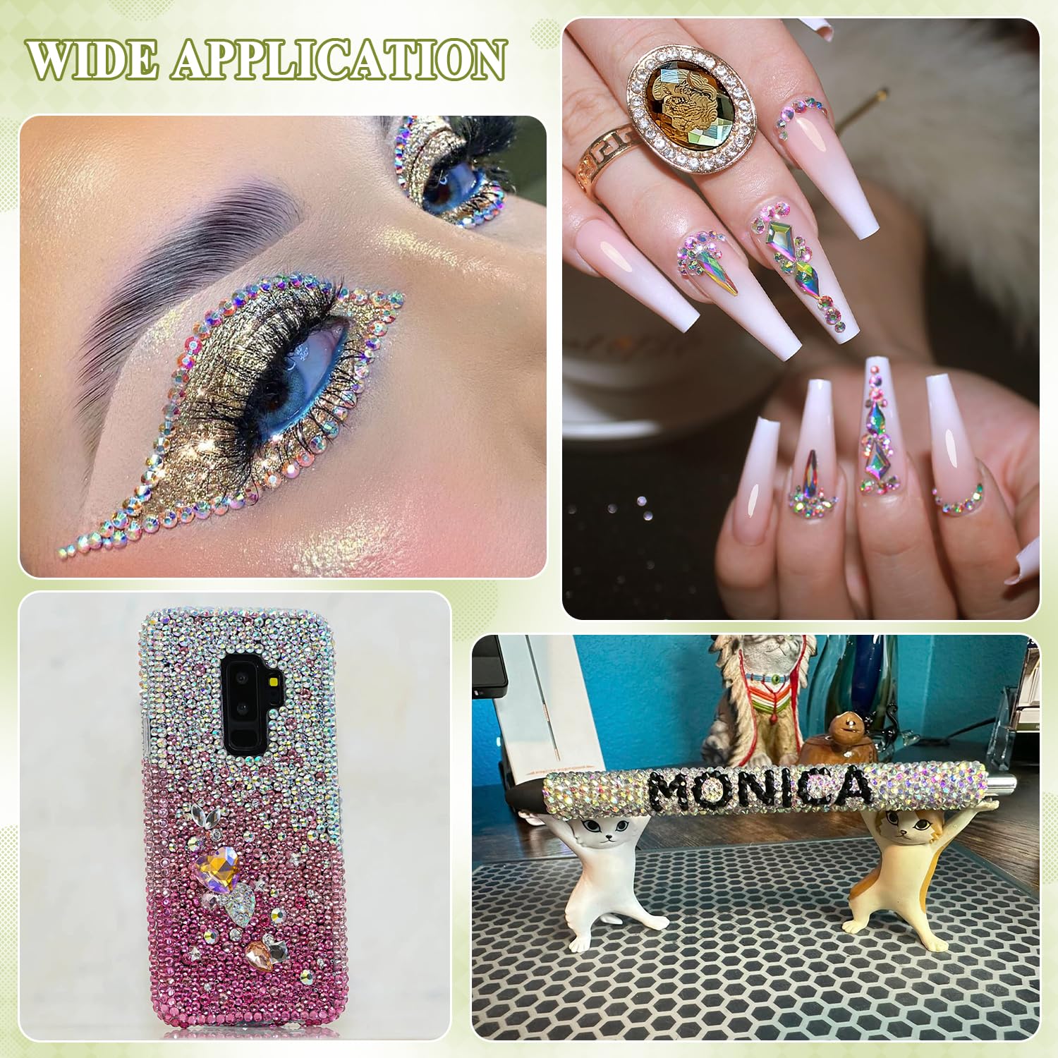 TINKRSTUFF iridescent stones offer color depth for gradient phone cases.