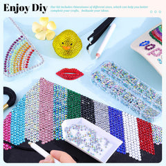 TINKRSTUFF jelly rhinestones 4mm grid adds sparkle to shoes and bags.