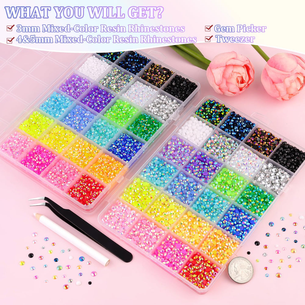 TINKRSTUFF jelly rhinestones in rainbow colors for vibrant crafts and nail art