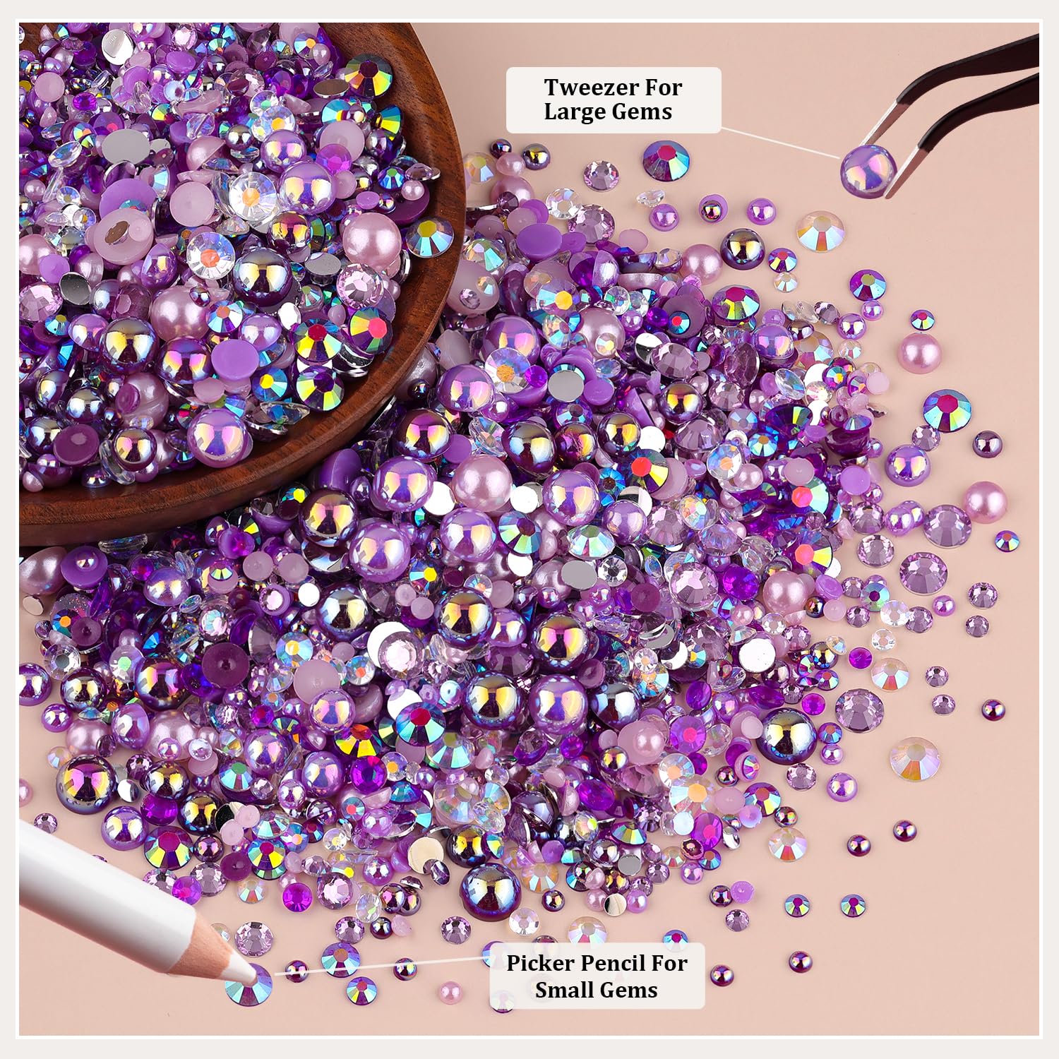 TINKRSTUFF nail art close-up shows shimmering flatback gems.